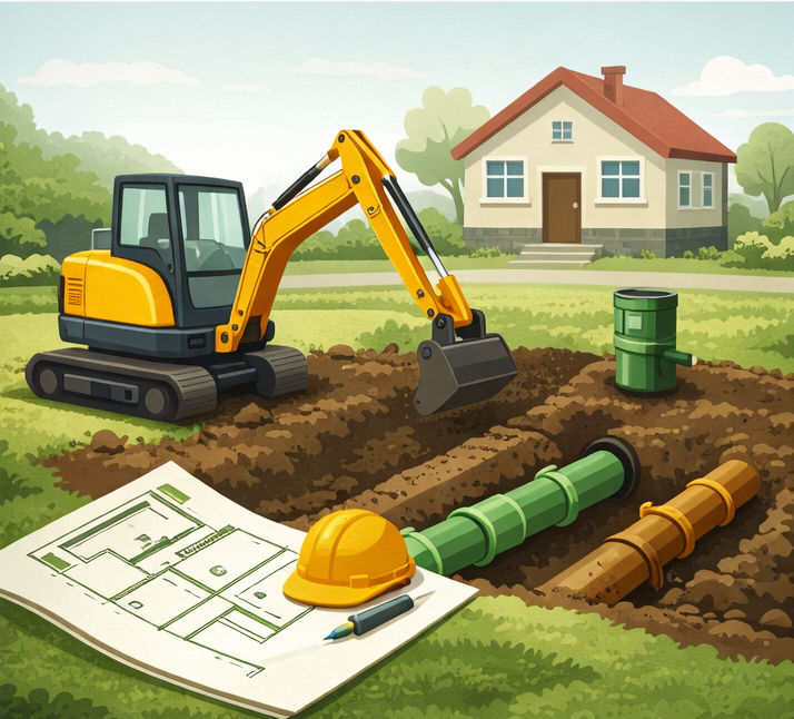 Jak podłączyć działkę do wody i kanalizacji?